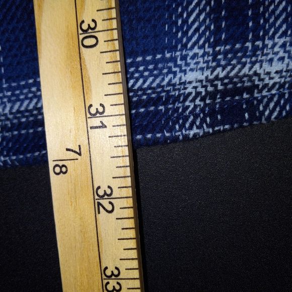 Woolrich Blanket Shirt Jacket Size L Blue Plaid Flannel Cotton Shacket Pockets - Picture 14 of 16